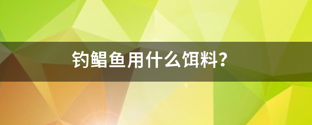 钓鲳鱼用什么饵料？